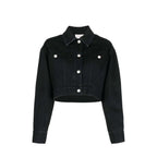 Black Cotton Denim Jacket
