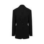 Black Fleece Wool Coat