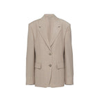 Beige Mohair Blazer