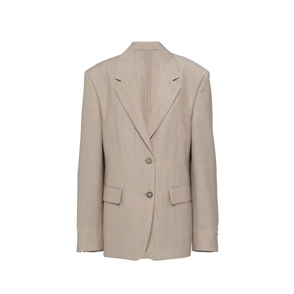 Beige Mohair Blazer