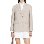 Beige Mohair Blazer