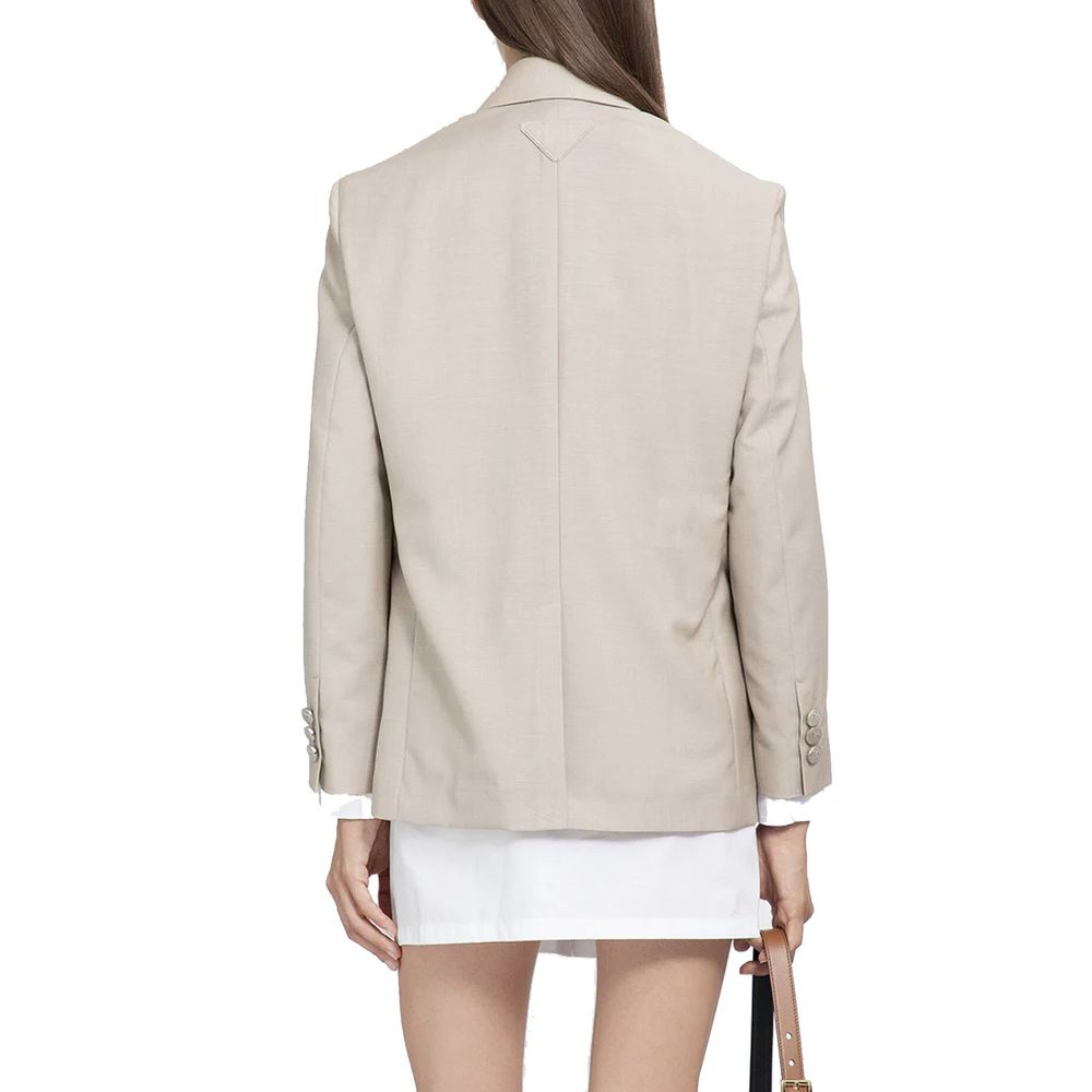 Beige Mohair Blazer