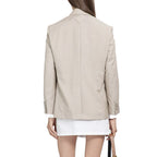 Beige Mohair Blazer