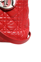 Red Cannage Lambskin Leather Lady Dior Bag
