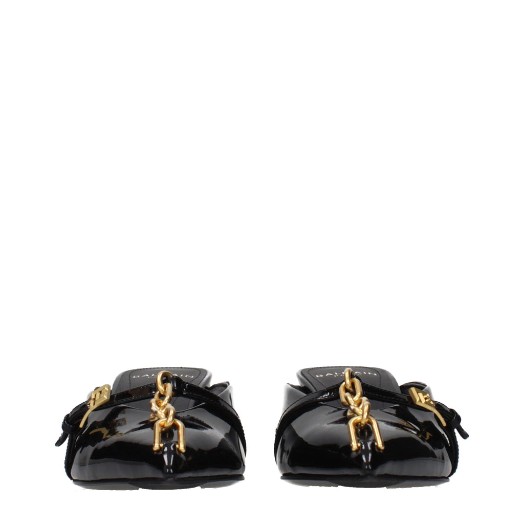 Black Leather Platform Sandals