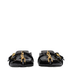 Black Leather Platform Sandals