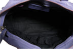 Purple Leather City Bag With Hardware