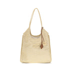 Beige Viscose Shoulder Bag