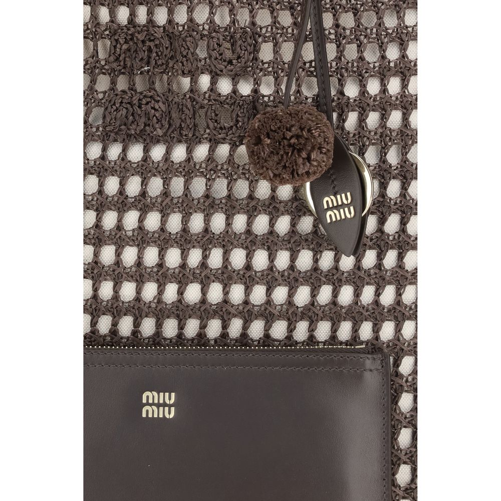 Brown Viscose Shoulder Bag