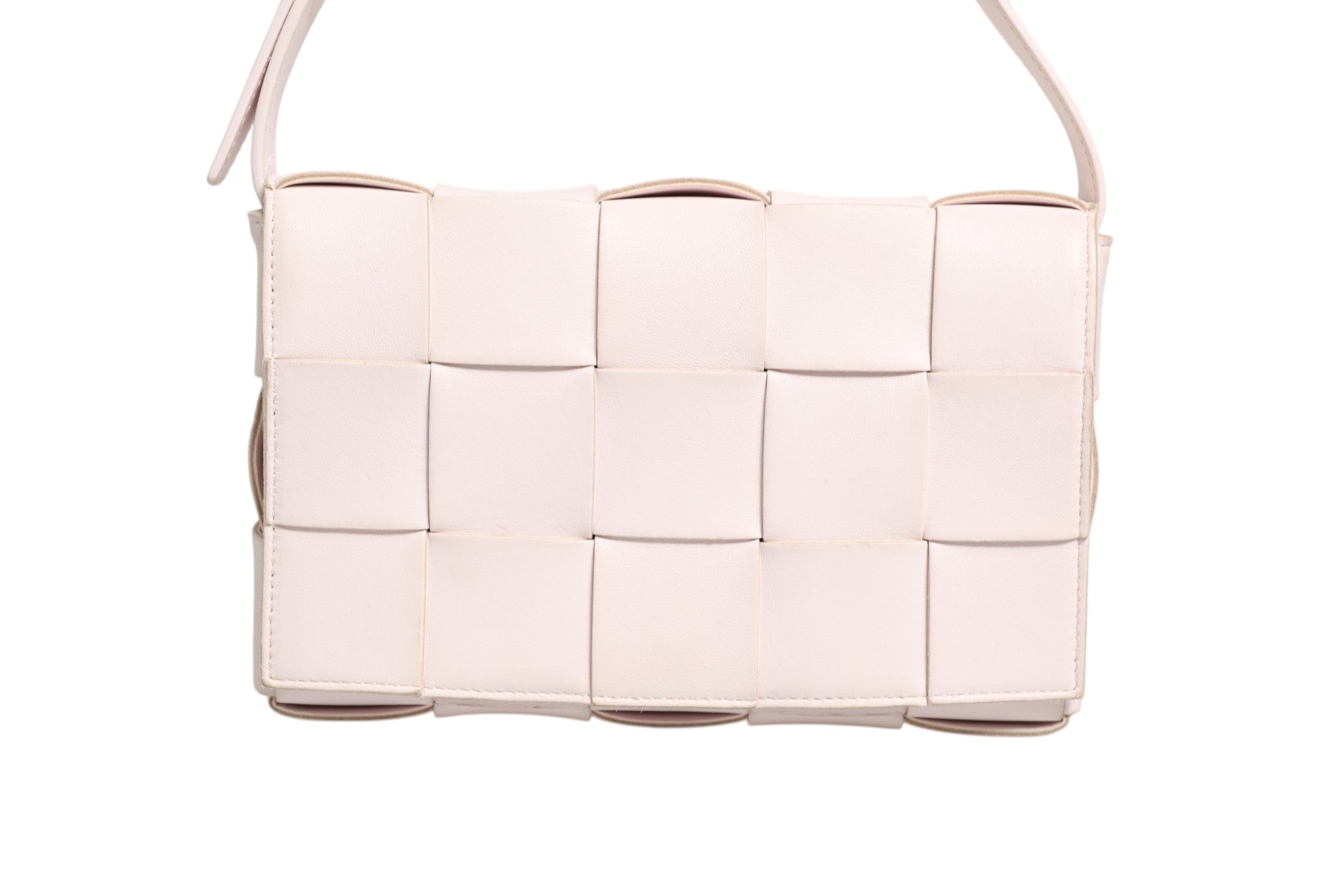 Pink Intrecciato Cassette Shoulder Bag