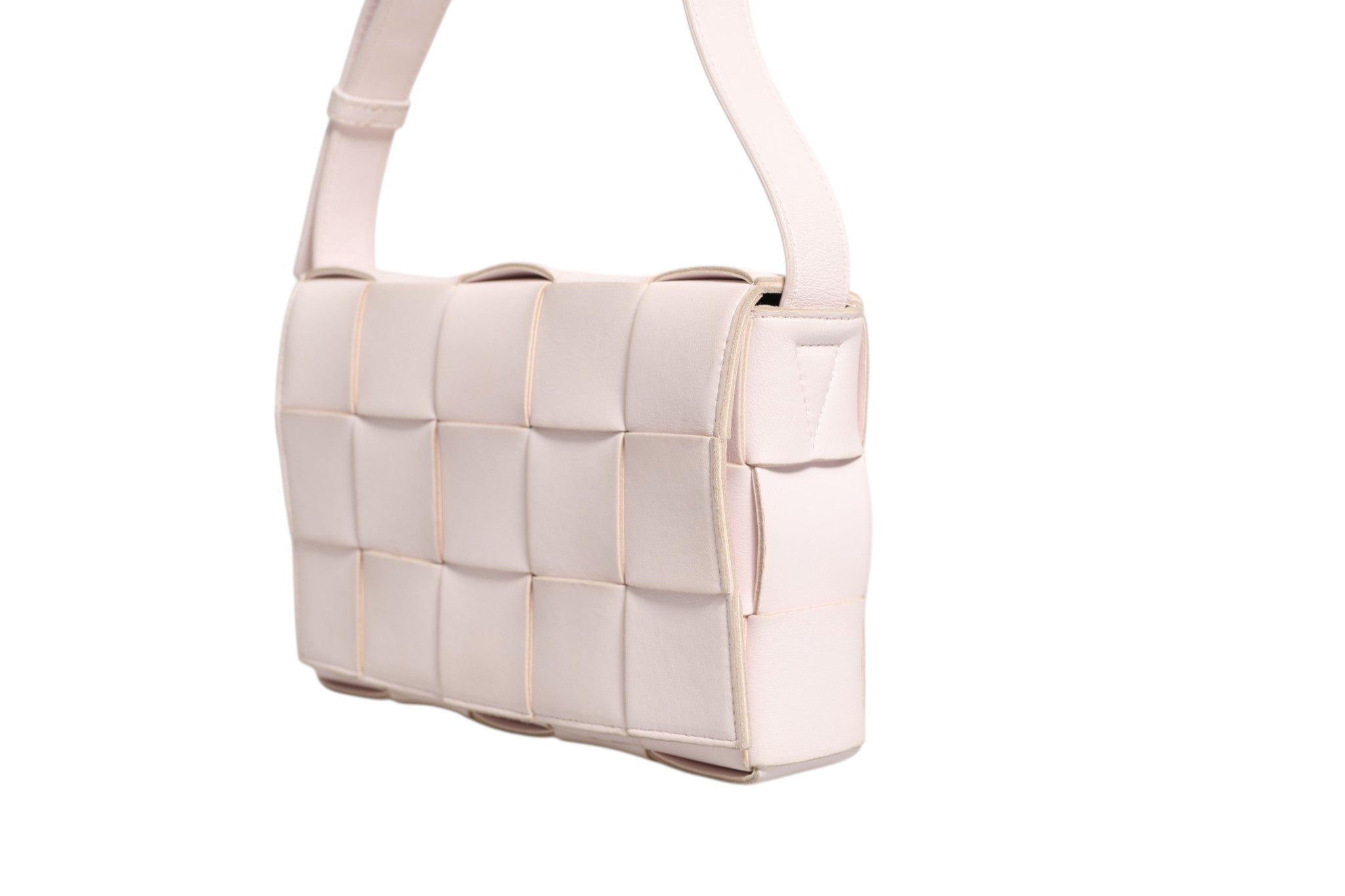 Pink Intrecciato Cassette Shoulder Bag