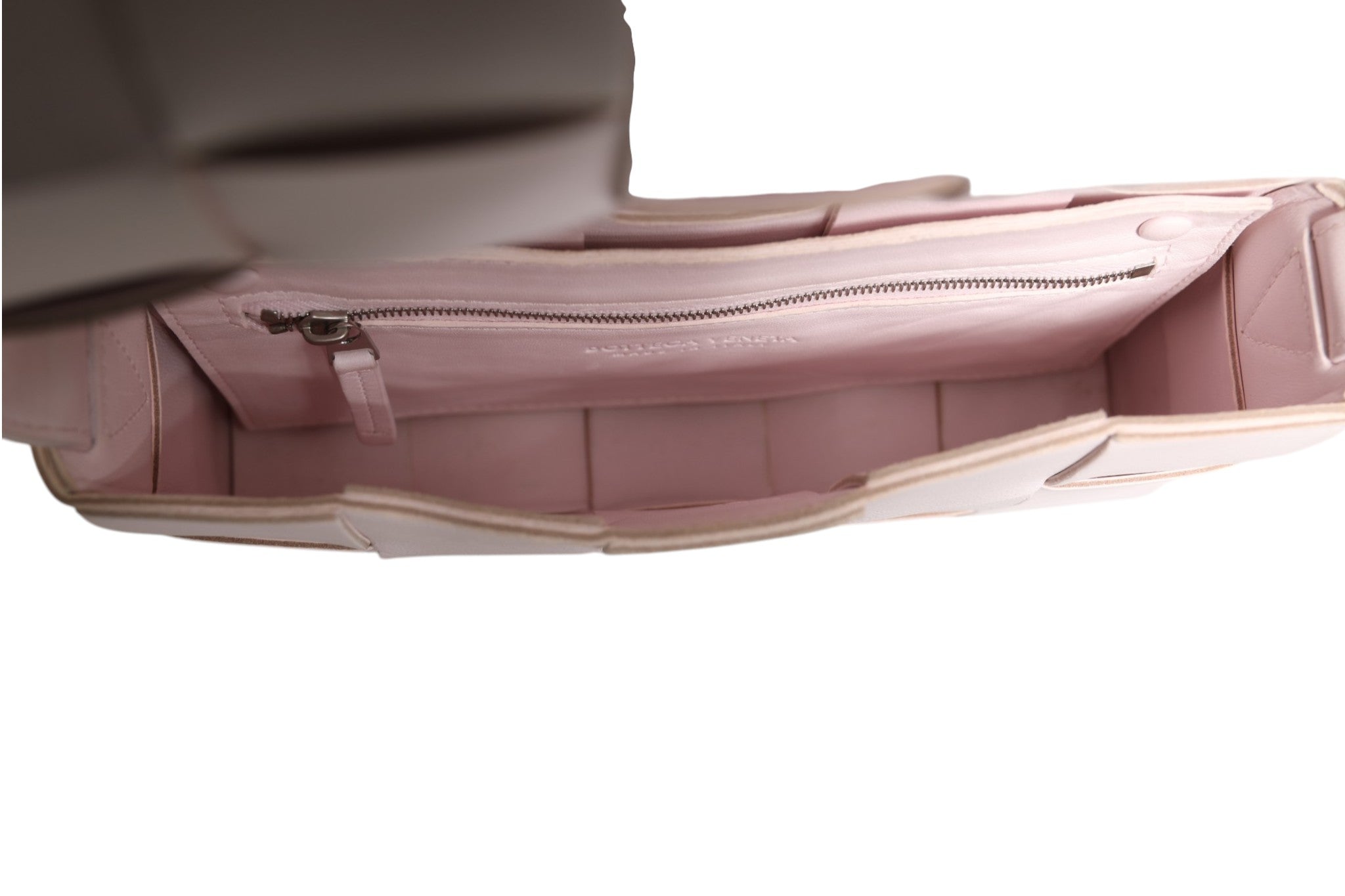 Pink Intrecciato Cassette Shoulder Bag