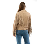 Beige Leather Jacket