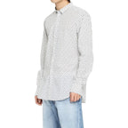 White Cotton Pattern Shirt