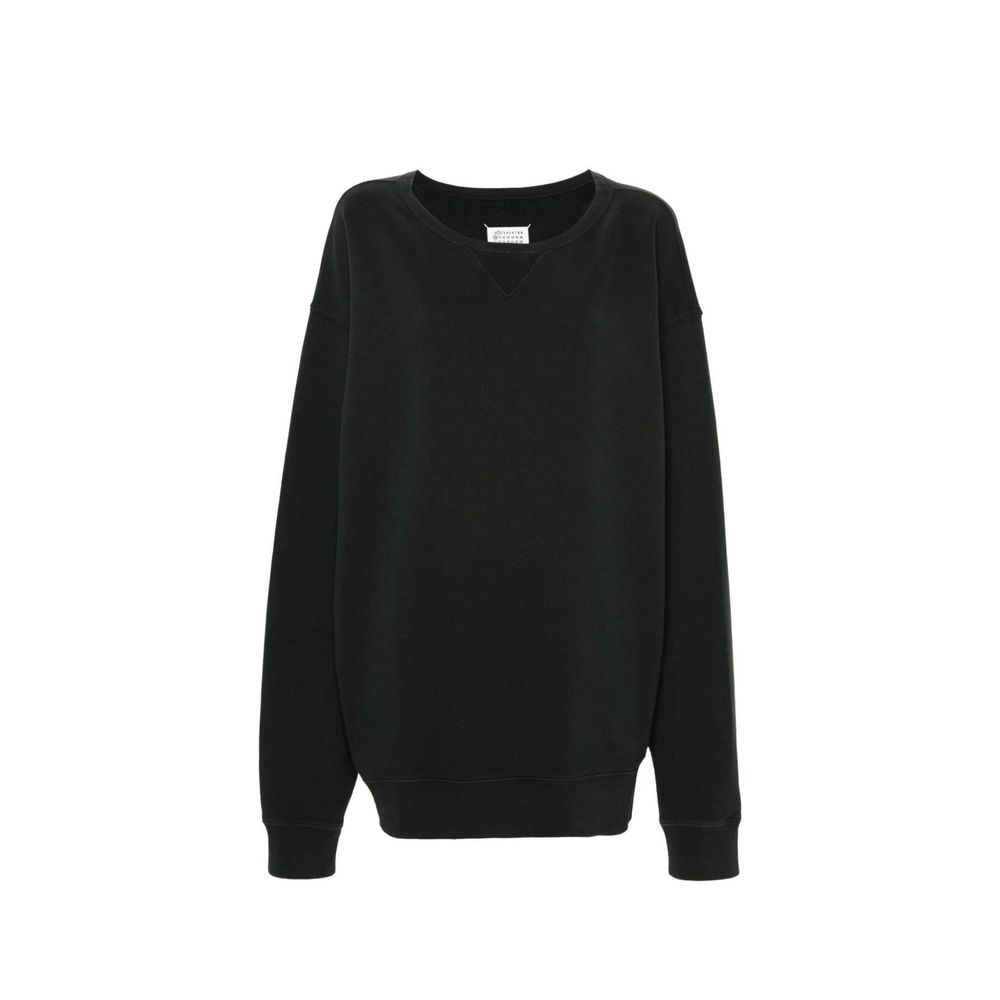 Black Cotton Sweatshirt