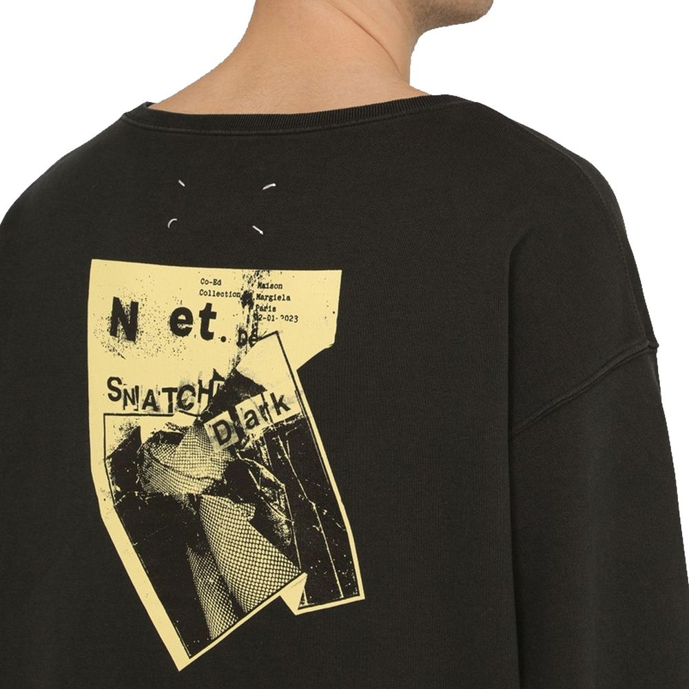 Black Cotton Sweatshirt