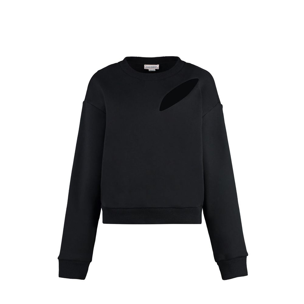Black Cotton Sweatshirt