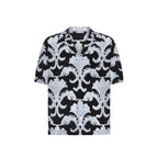 Black Silk Pattern Shirt