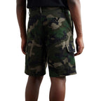 Bicolor Cotton Cargo Shorts