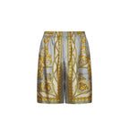 Gray Silk Knee Length