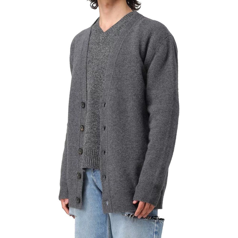 Gray Wool Cardigan