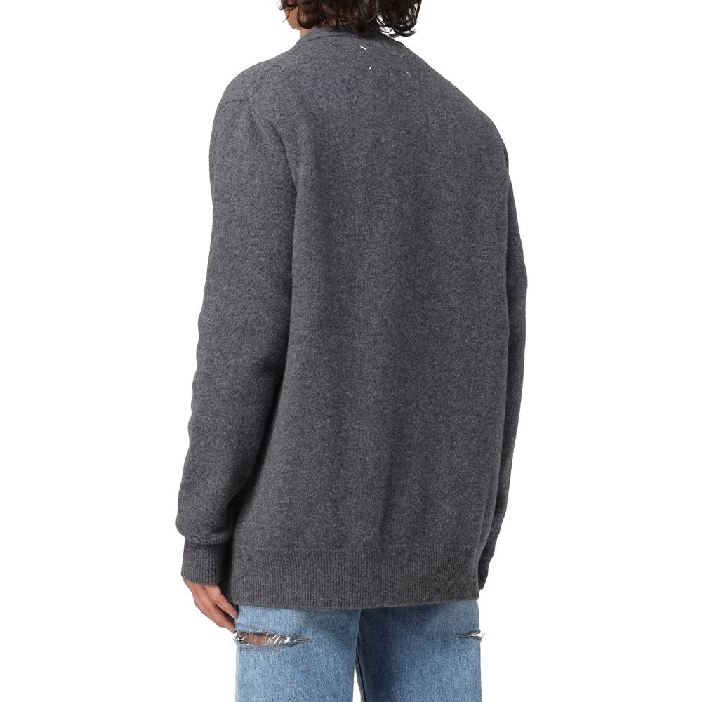 Gray Wool Cardigan