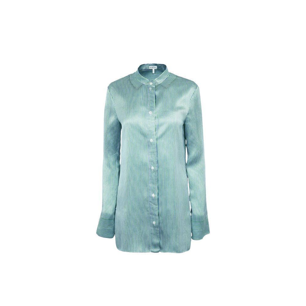 Blue Silk Pattern Shirt