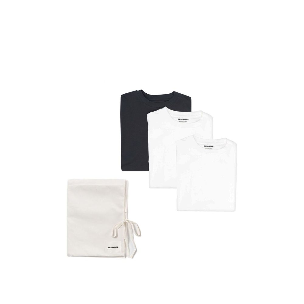 White Cotton Long Sleeve T-Shirt