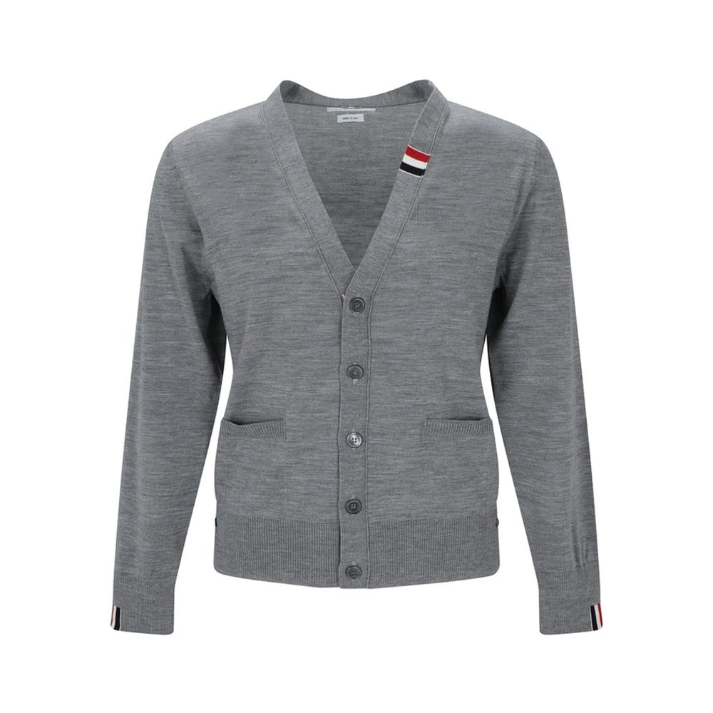 Gray Virgin Wool Cardigan