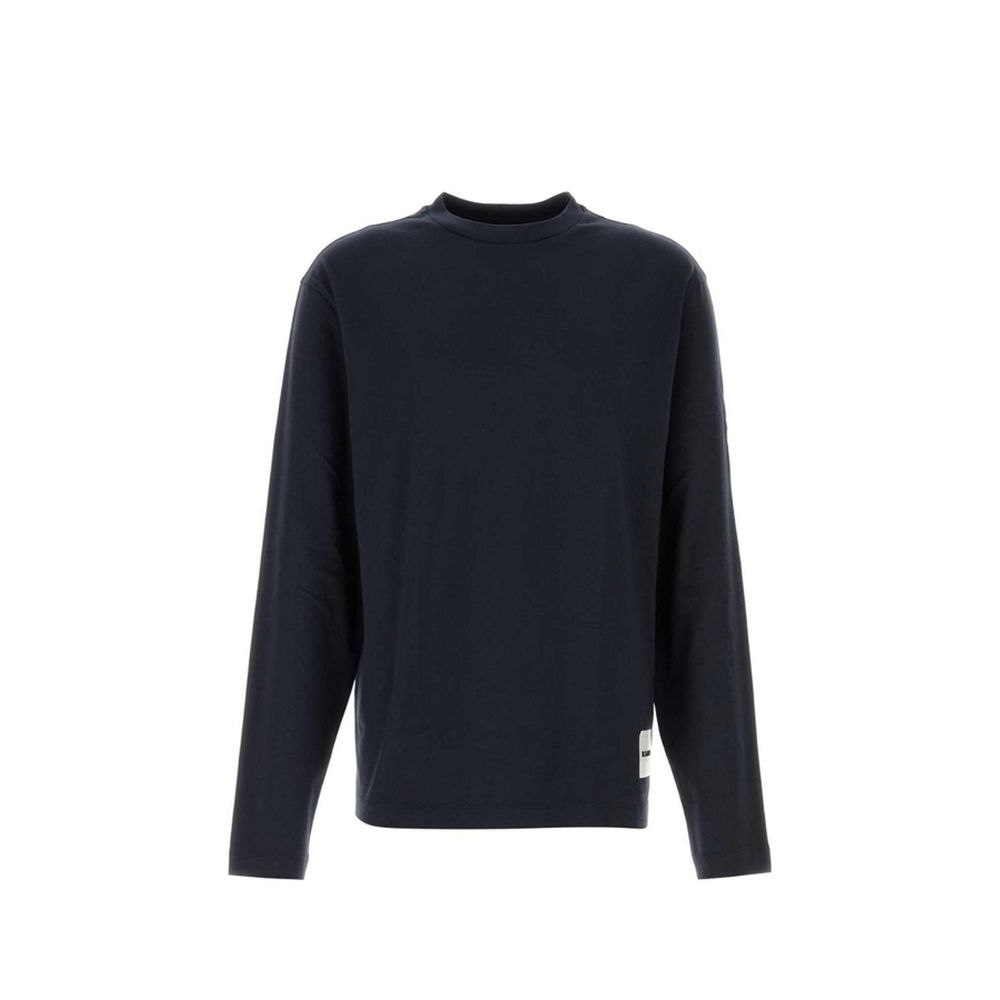 White Cotton Long Sleeve T-Shirt