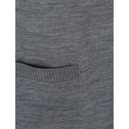 Gray Virgin Wool Cardigan