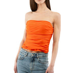 Orange Viscose Long Sleeve T-Shirt