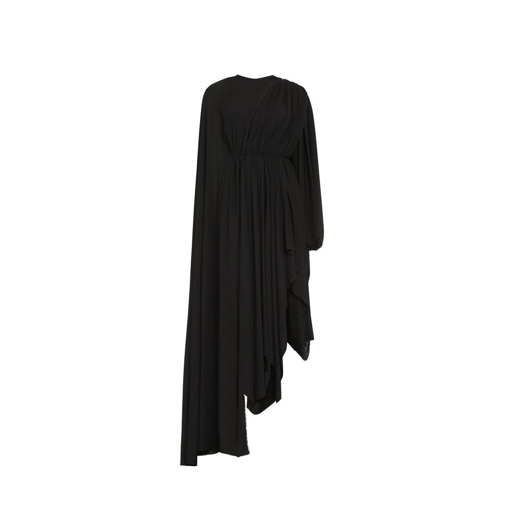 Black Elastane Casual Dress