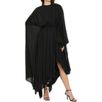 Black Elastane Casual Dress