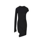 Black Polyester Casual Dress