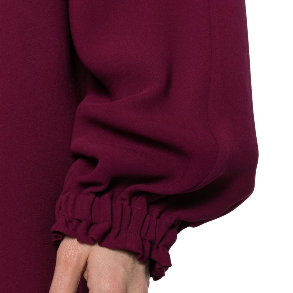 Purple Silk Casual Dress