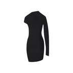 Black Polyester Casual Dress