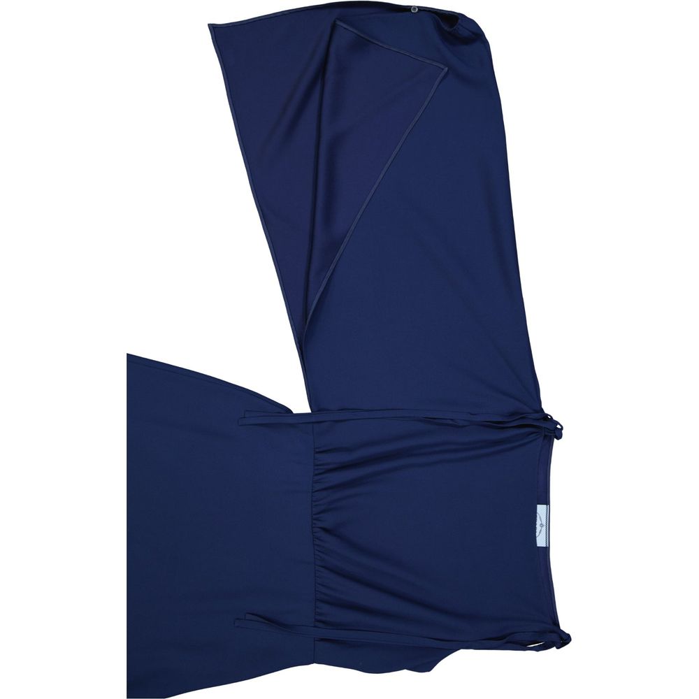 Blue Acetate Casual Dress