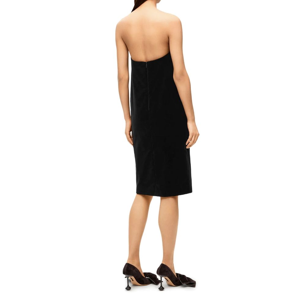Black Cotton Cocktail Dress