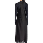 Black Acetate Casual Dress