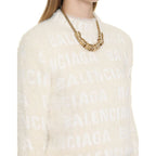 White Elastane Sweatshirt