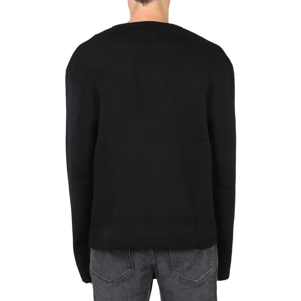 Black Cotton Sweatshirt