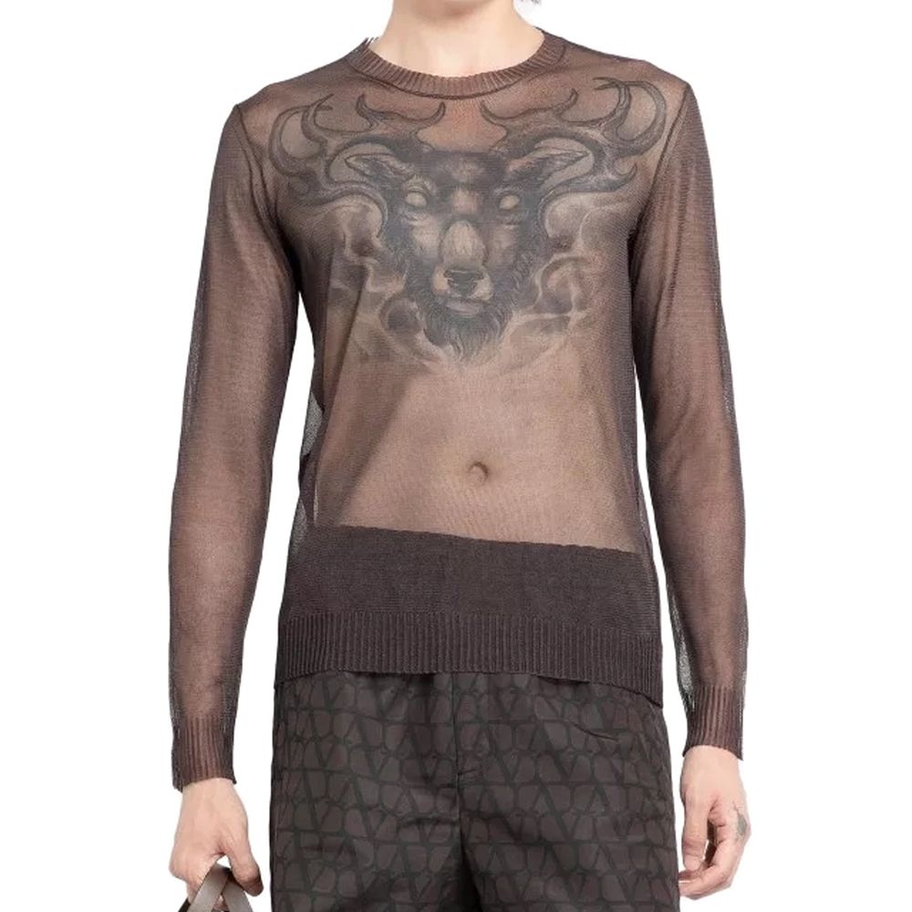 Brown Silk Sweatshirt