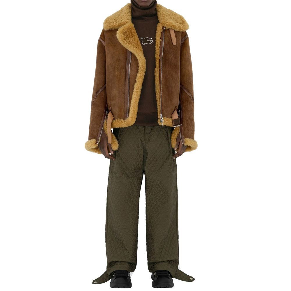 Bicolor Polyamide Casual Pants