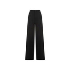 Black Wool Flared Pants