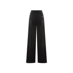 Black Wool Flared Pants