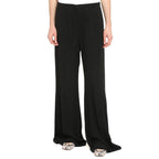 Black Viscose Casual Pants