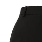 Black Wool Flared Pants