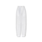 White Cotton Casual Pants