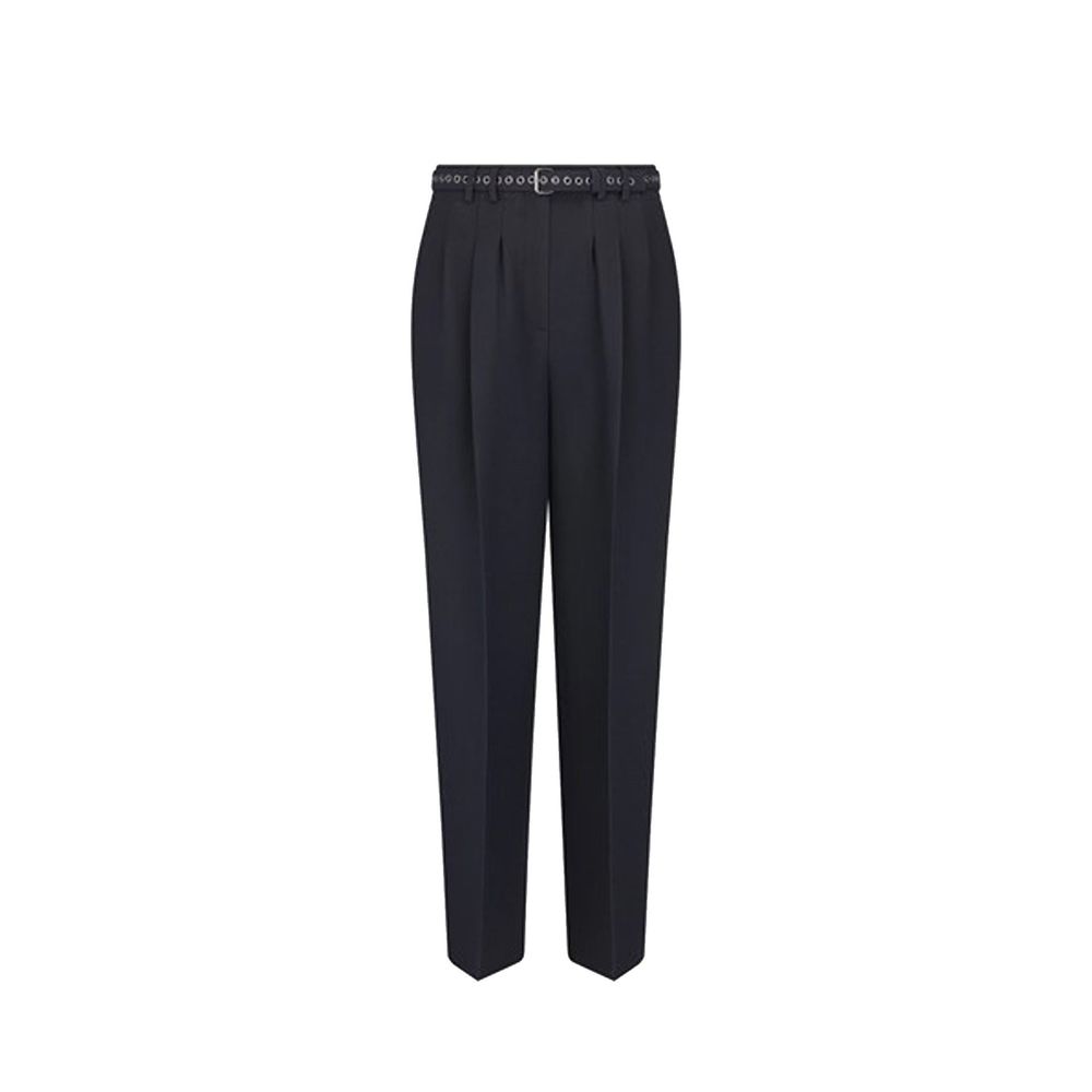 Black Wool Casual Pants